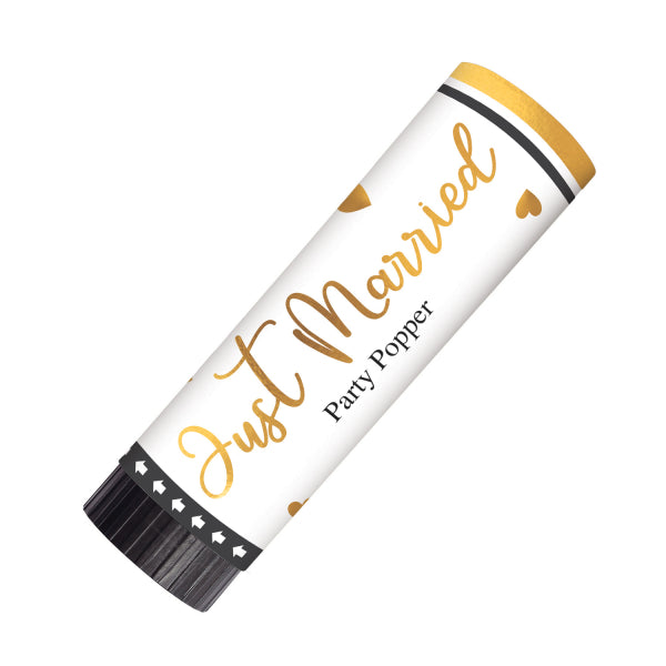 Κανονάκι Party Popper 15 εκ Just Married / 2 τεμ