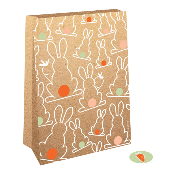 Χάρτινες Τσάντες Easter Bunny 15 x 21 x 6 εκ /4 τεμ - Κουνέλι