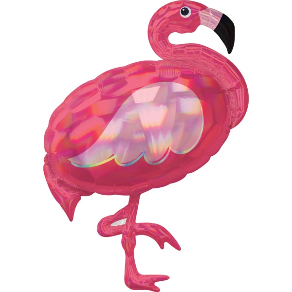 Μπαλόνι Φοιλ Σχήμα Holographic Iridescent Pink Flamingo / 71 εκ x 83 εκ - Φλαμίνγκο