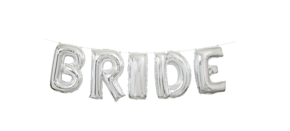 Μπαλόνι Φοιλ 14' Kit Phrase BRIDE Ασημί