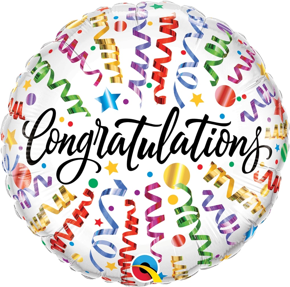 Μπαλόνι Φοιλ 18 Congratulations Streamers /46 εκ