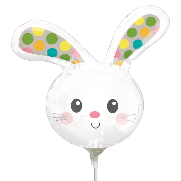 Μπαλόνι Φοιλ Μίνι 14 Spotted Bunny Head / 30 εκ - Κουνέλι
