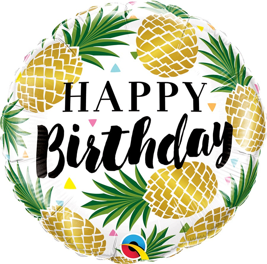 Μπαλόνι Φοιλ 18 Στρογγυλό Birthday Ανανάς