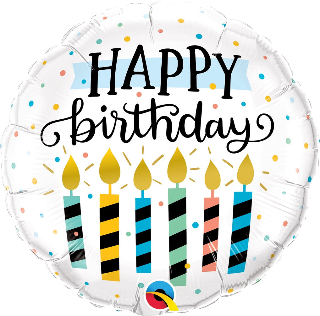 Μπαλόνι Φοιλ 18 Birthday Candle & Dots