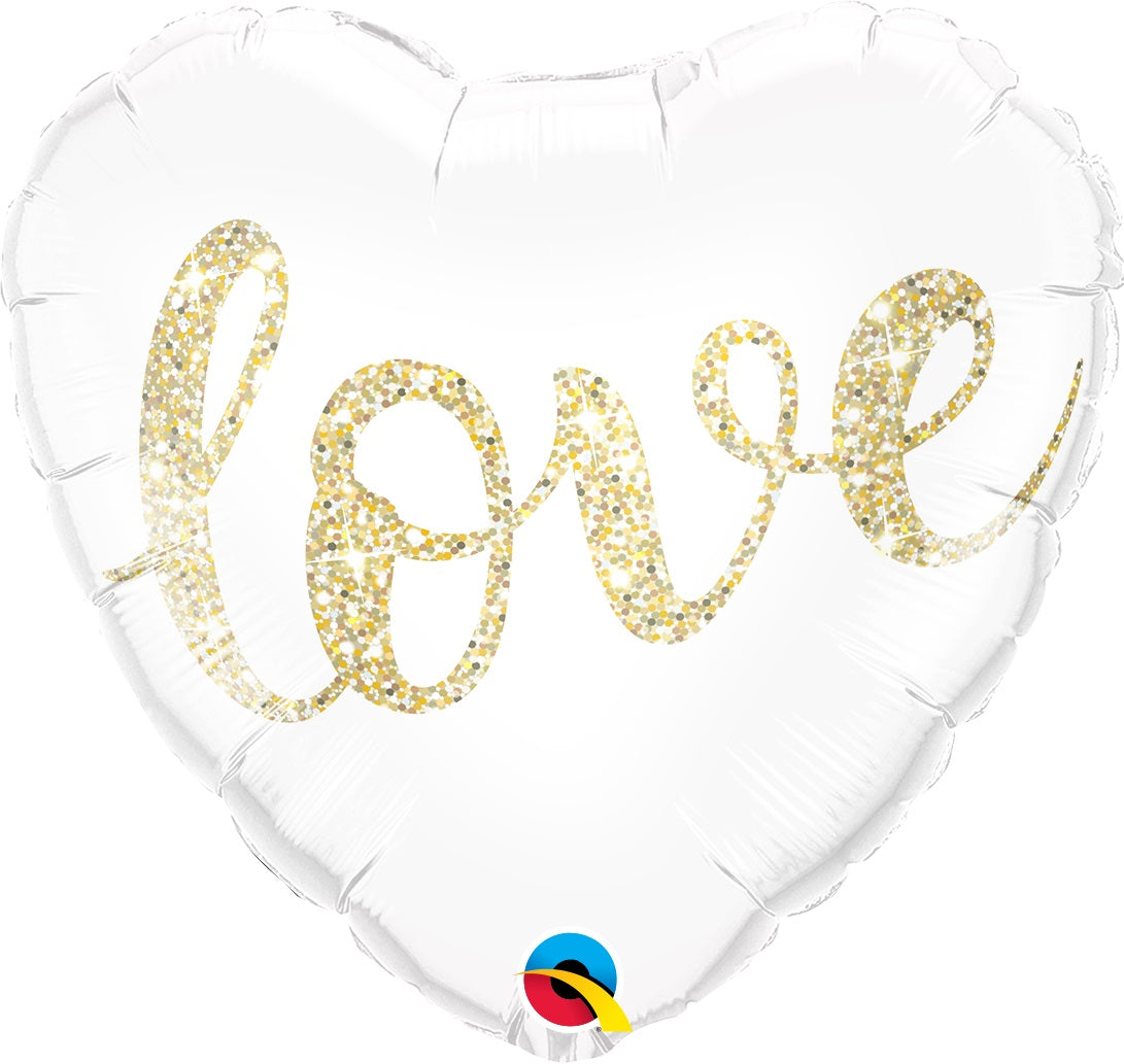 Μπαλ. Φοιλ 18 Καρδιά Love Glitter
