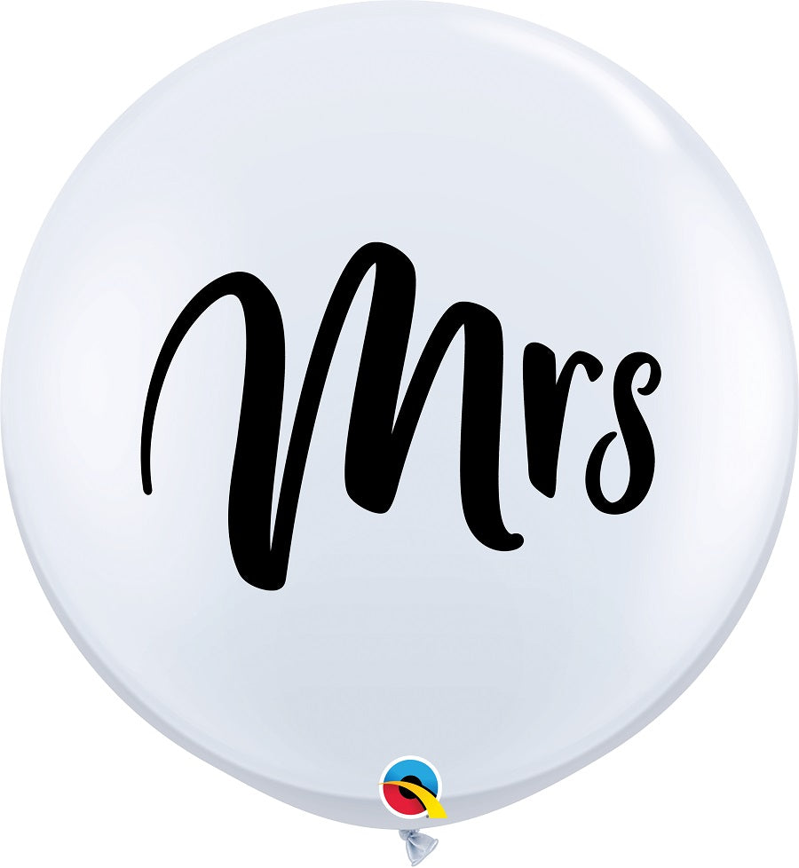 Μπαλόνι Λάτεξ 3' Λευκό Mrs / 2 τεμ