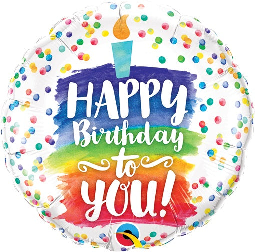 Μπαλόνι Φοιλ 9 Happy Birthday to You Rainbow Cake / 23 εκ