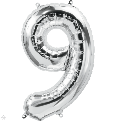 Φοιλ Super Shape Νούμερο 9 Ασημί / 86εκ Ύψος