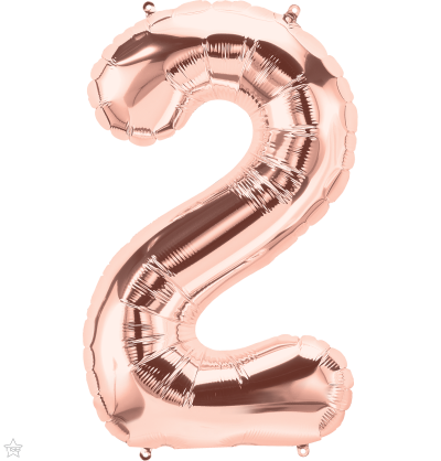 Φοιλ Σχήμα Νούμερο 2 / 86εκ ύψος - Ροζ Χρυσό