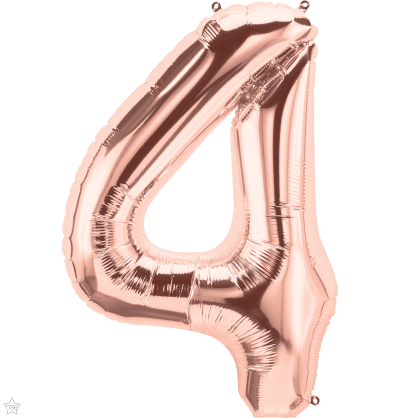 Φοιλ Σχήμα Νούμερο 4 / 86εκ ύψος - Ροζ Χρυσό