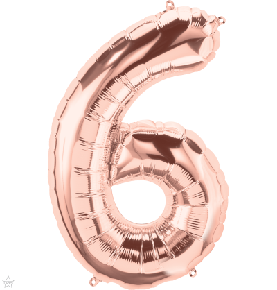 Φοιλ Σχήμα Νούμερο 6 / 86εκ ύψος - Ροζ Χρυσό