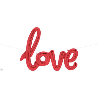 Μπαλόνι Φοιλ Script Phrase `Love` Κόκκινο / 76 x 58 εκ