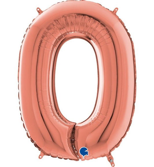 Μπαλόνια Αριθμοί Ροζ Χρυσό 66 cm - 26"