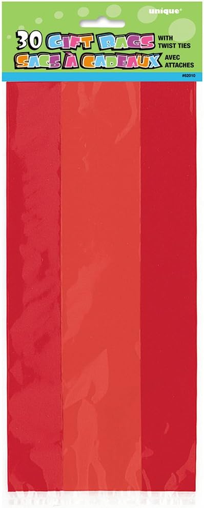 Σακούλες Ζελατίνας Πασχαλινά Κοκκινο Red Candy Bags / 30 τμχ