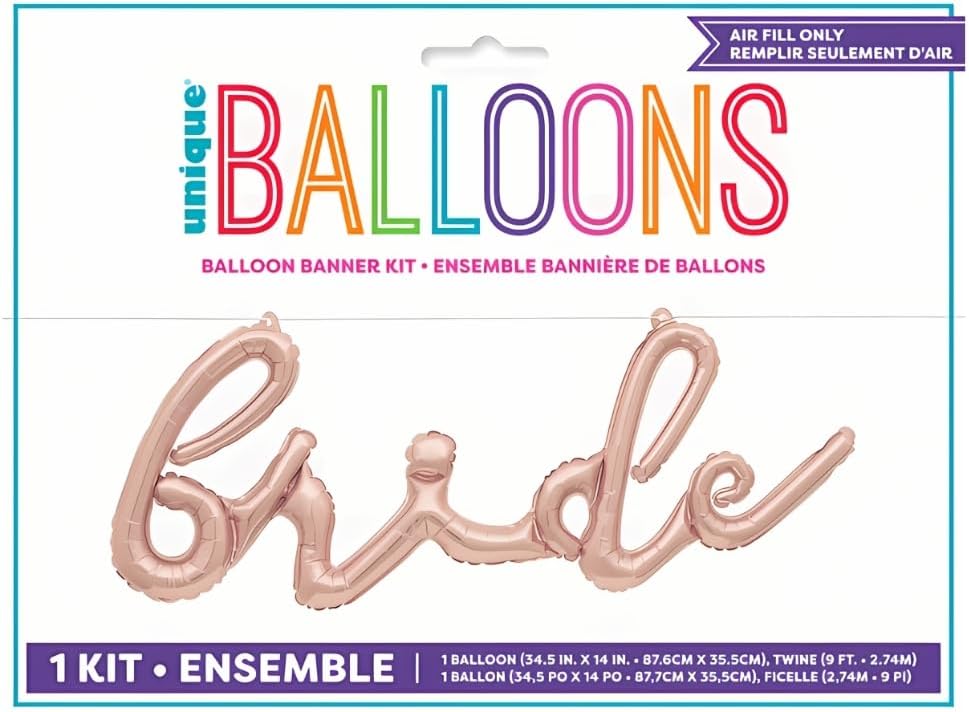 Μπαλόνι Φοιλ Bride Ροζ Χρυσό / 90 x 35 εκ