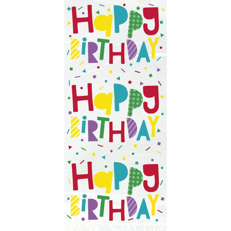 Τσάντες Δώρου Colorful Happy Birthday Cellophane Bags / 20 τεμ