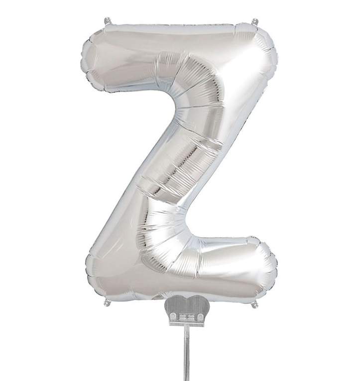 Mini Μπαλόνια Γράμματα Ασημί 35 cm