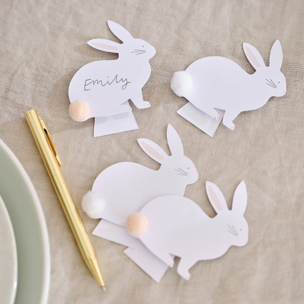 Place Cards Λαγουδάκια με Pom Pom / 6 τεμ