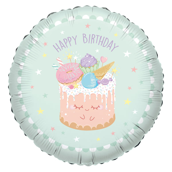 Μπαλόνι Φοιλ 17 Crazy Cake Happy Birthday / 43 εκ