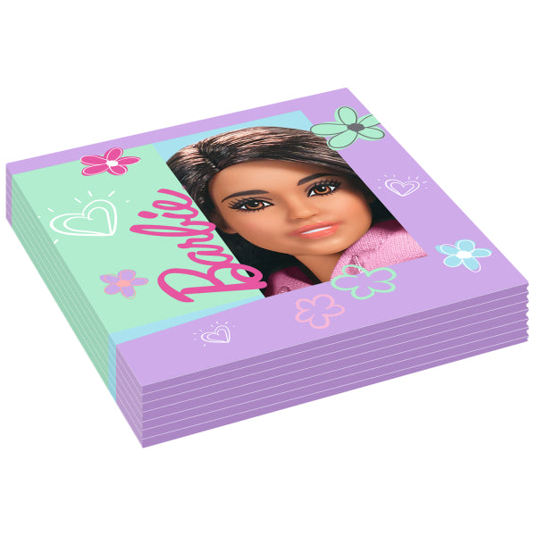 Χαρτοπετσέτες φαγητού 33εκ Barbie Sweet Life / 16 τεμ