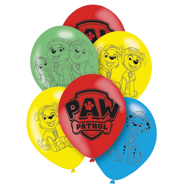 Μπαλόνια Λάτεξ Paw Patrol 27.5 cm / 11 / 6 τεμ