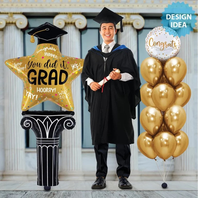 68" Τεράστιο Μπαλόνι Αποφοίτησης Στήλη με Αστέρι