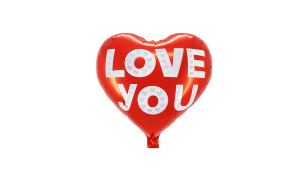 18'' Μπαλόνι Καρδιά Ι Love You Sign - φουσκωμένο με ήλιον