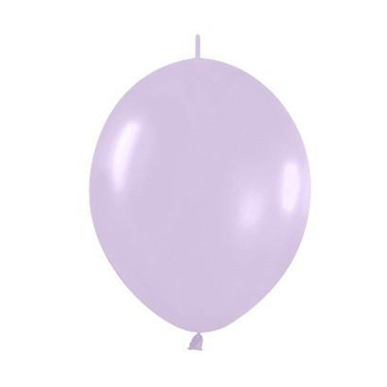 6" Λιλά περλέ μπαλόνι Link-O-Loons με ουρίτσα