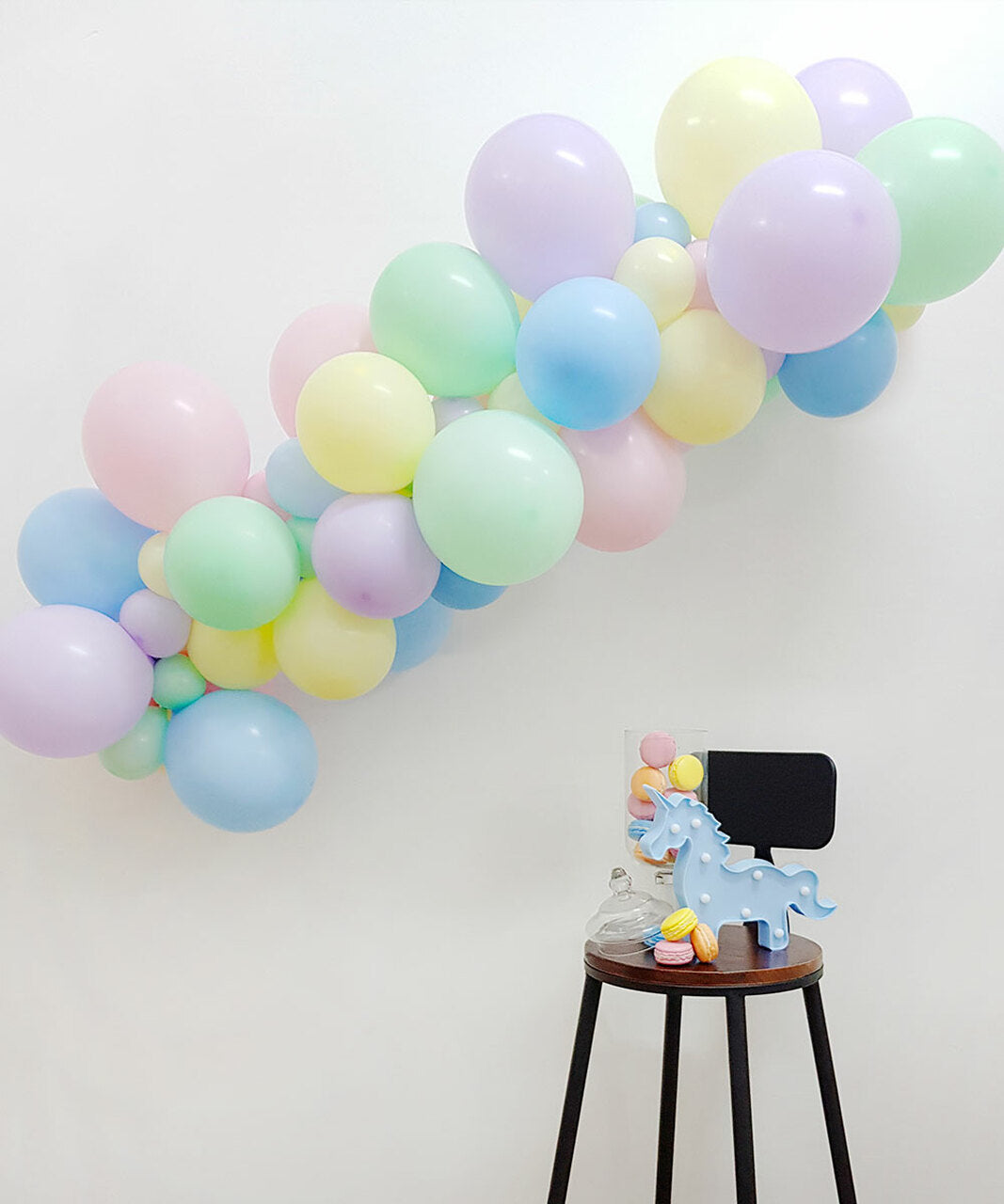 6" Μακαρόν μπαλόνια Link-O-Loons με ουρίτσα (100 τεμ)