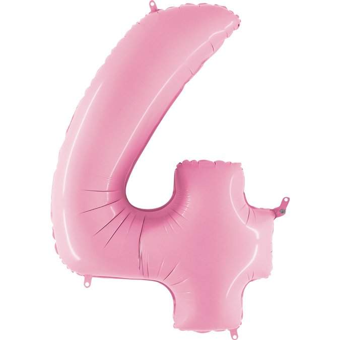 Μπαλόνια Αριθμοί παστέλ Ροζ 66 cm - 26"