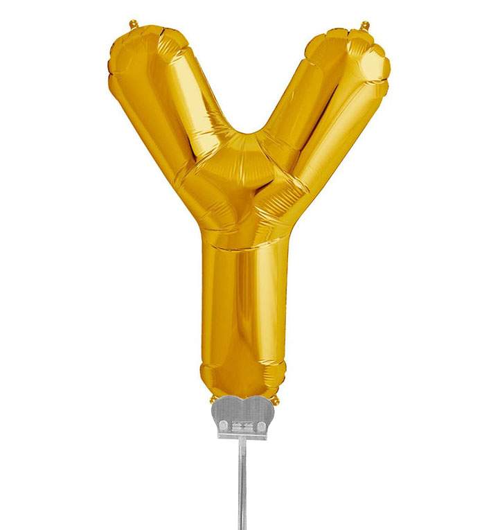 Mini Μπαλόνια Γράμματα Χρυσό 18cm