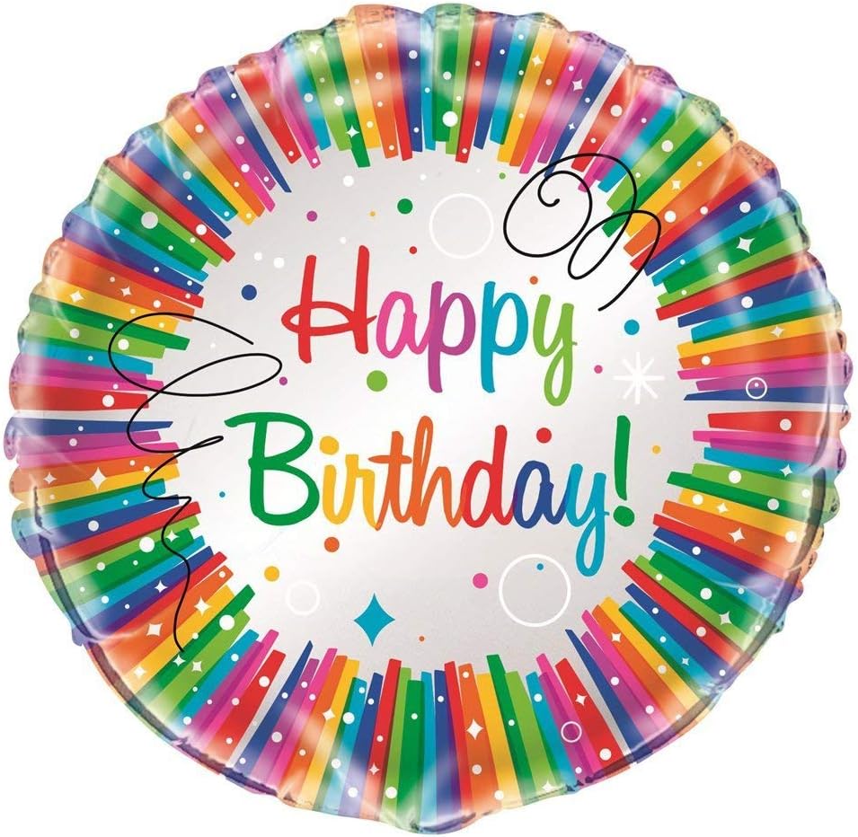 Μπαλόνι Φοιλ 18 Happy Birthday Rainbow / 46 εκ