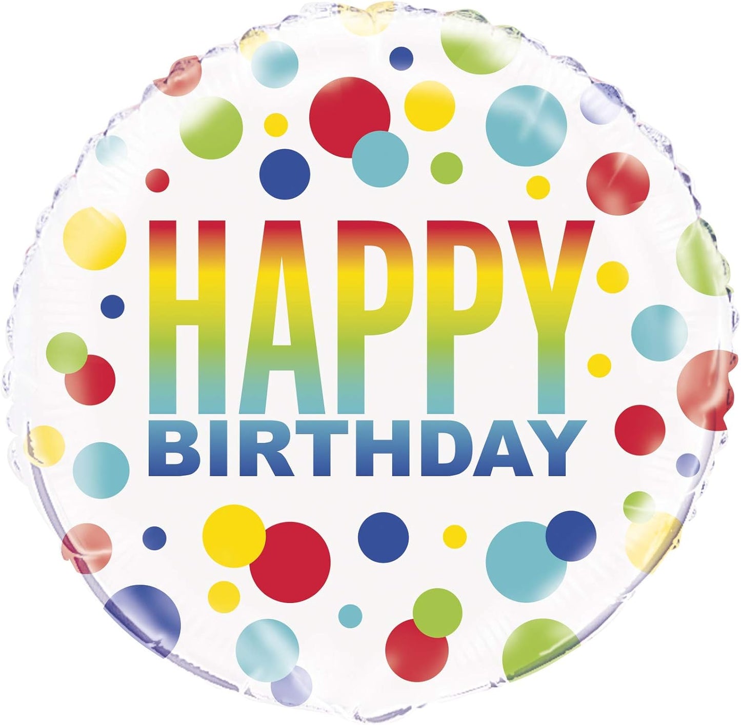 Μπαλόνι Φοιλ 18 Happy Birthday Rainbow Spots / 46 εκ