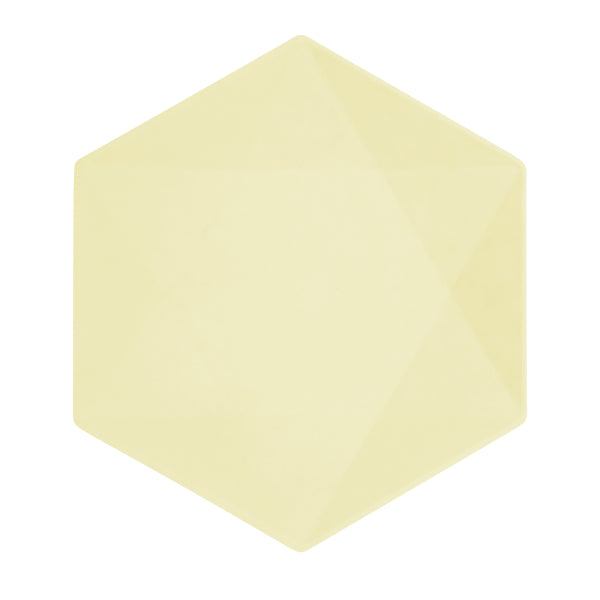 Πιάτα εξάγωνα Vert Decor Yellow 26.1 x 22.6 εκ - Κίτρινο Παστέλ / 6 τεμ