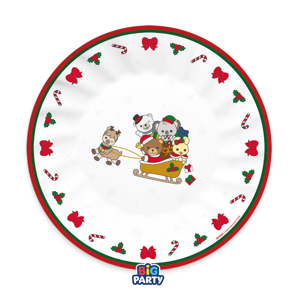 Πιατα Χάρτινα 25εκ Christmas Teddy Friends by THUN / 6 τεμ