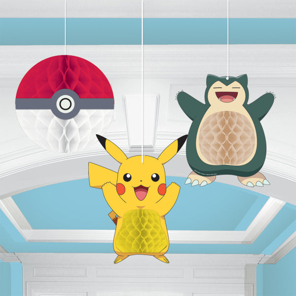 Κρεμαστά Διακοσμητικά Χάρτινα Pokemon / 3 τμχ
