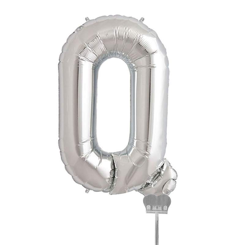 Mini Μπαλόνια Γράμματα Ασημί 35 cm