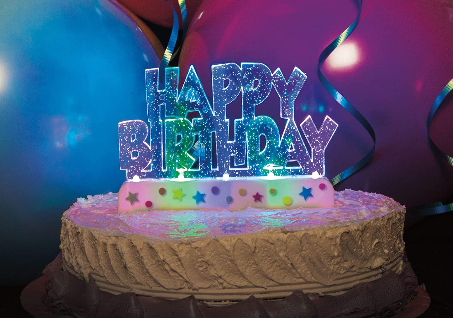 Διακοσμητικό Τούρτας Flashing Happy Birthday