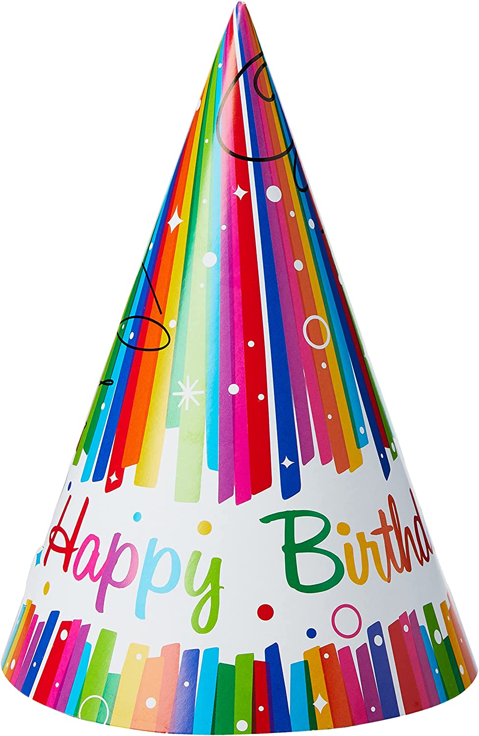 Καπελάκια Rainbow Ribbons Birthday / 8 τεμ