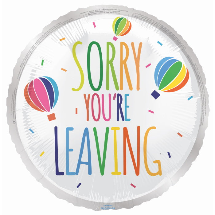 Μπαλονι Φοιλ 18 Sorry You're Leaving Multicolored Script / 46 εκ