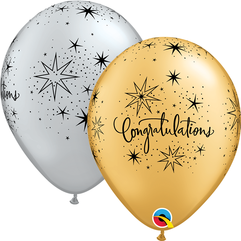 Μπαλόνια Λάτεξ 11 Congratulations Elegant / 25 τεμ