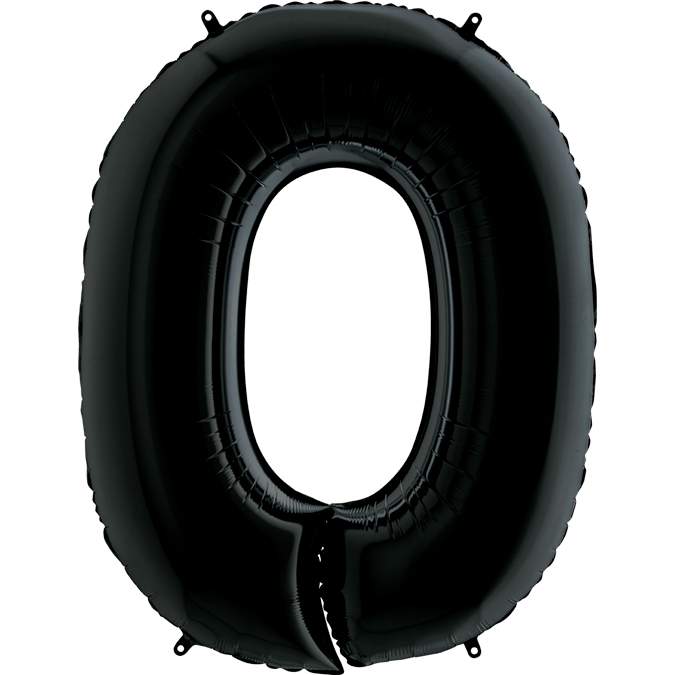 Μπαλόνια Αριθμοί Μαύρο 66 cm - 26"