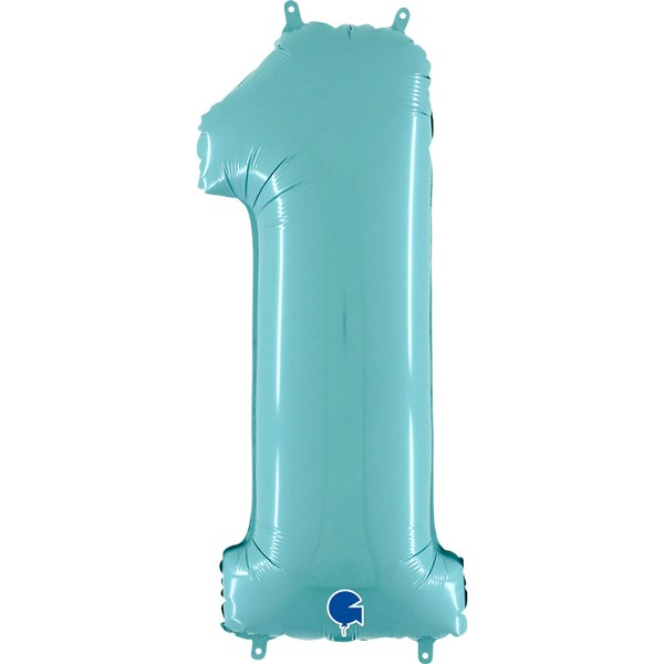 Μπαλόνια Αριθμοί παστέλ Γαλάζιο 66 cm – 26″