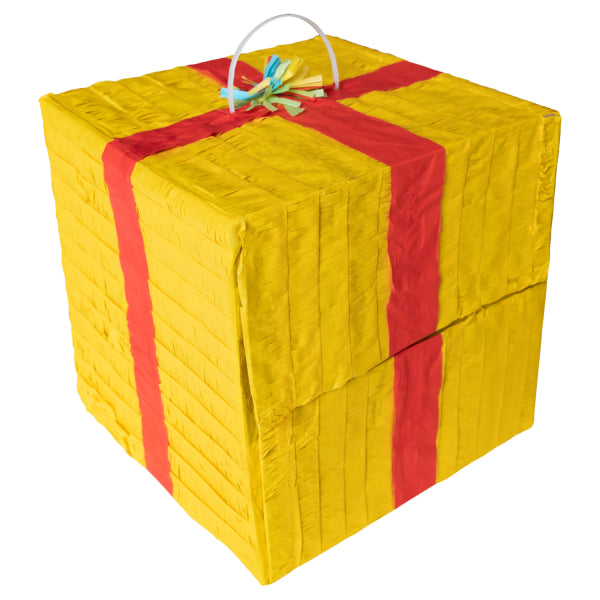 Πινιάτα αναδιπλούμενη Gift Box Happy Birthday / 30εκ Διάμετρος