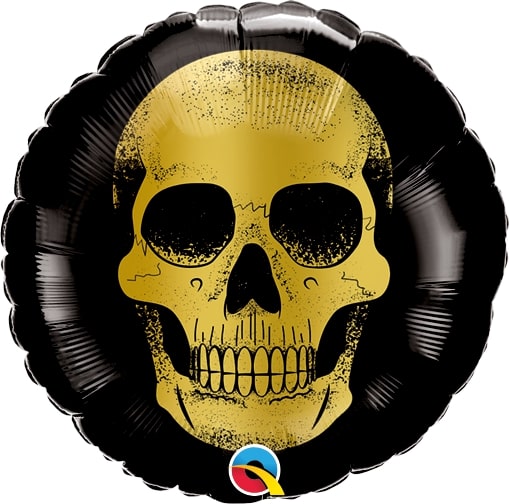 Μπαλόνι Φοιλ 9 Μίνι Golden Skull Head - Νεκροκεφαλή
