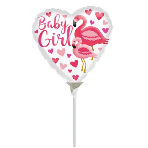 9'' Mini Shape μπαλόνι Φλαμίνγκο "Baby Girl"