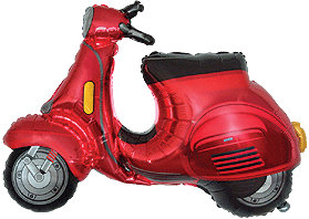 Μπαλόνι Φοιλ Σχήμα Scooter - Σκούτερ Βέσπα Κόκκινο /74 x 96 εκ - Ασυσκεύαστο