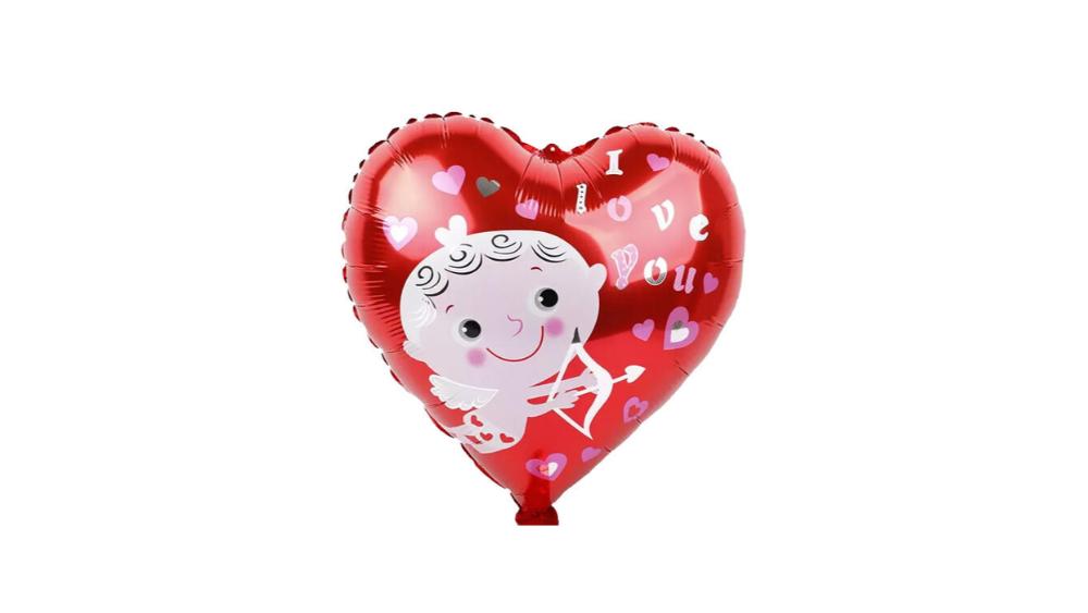 18" Μπαλόνι Αγγελάκι του Έρωτα - φουσκωμένο με ήλιον