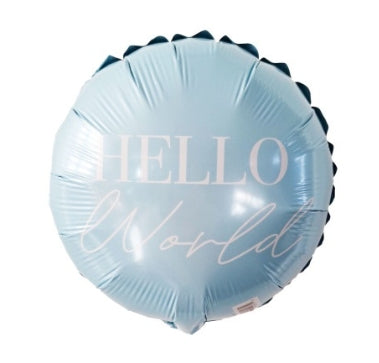 Μπαλόνι φοιλ Μίνι 9 Hello Σιέλ - Light Blue / 23εκ