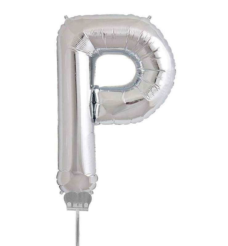 Mini Μπαλόνια Γράμματα Ασημί 35 cm